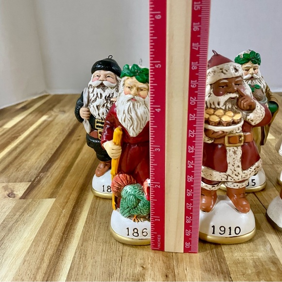VTG Memories of Santa Christmas Collection Ornaments Hand Painted Earthenware - Picture 8 of 10